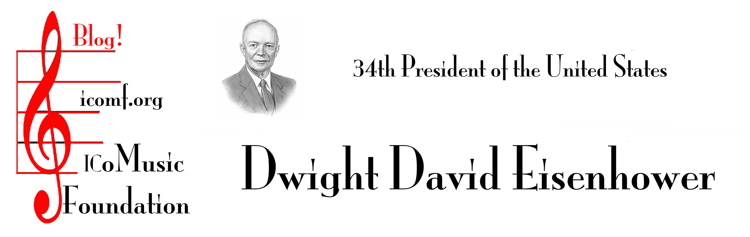 34th President Dwight David Eisenhower Banner