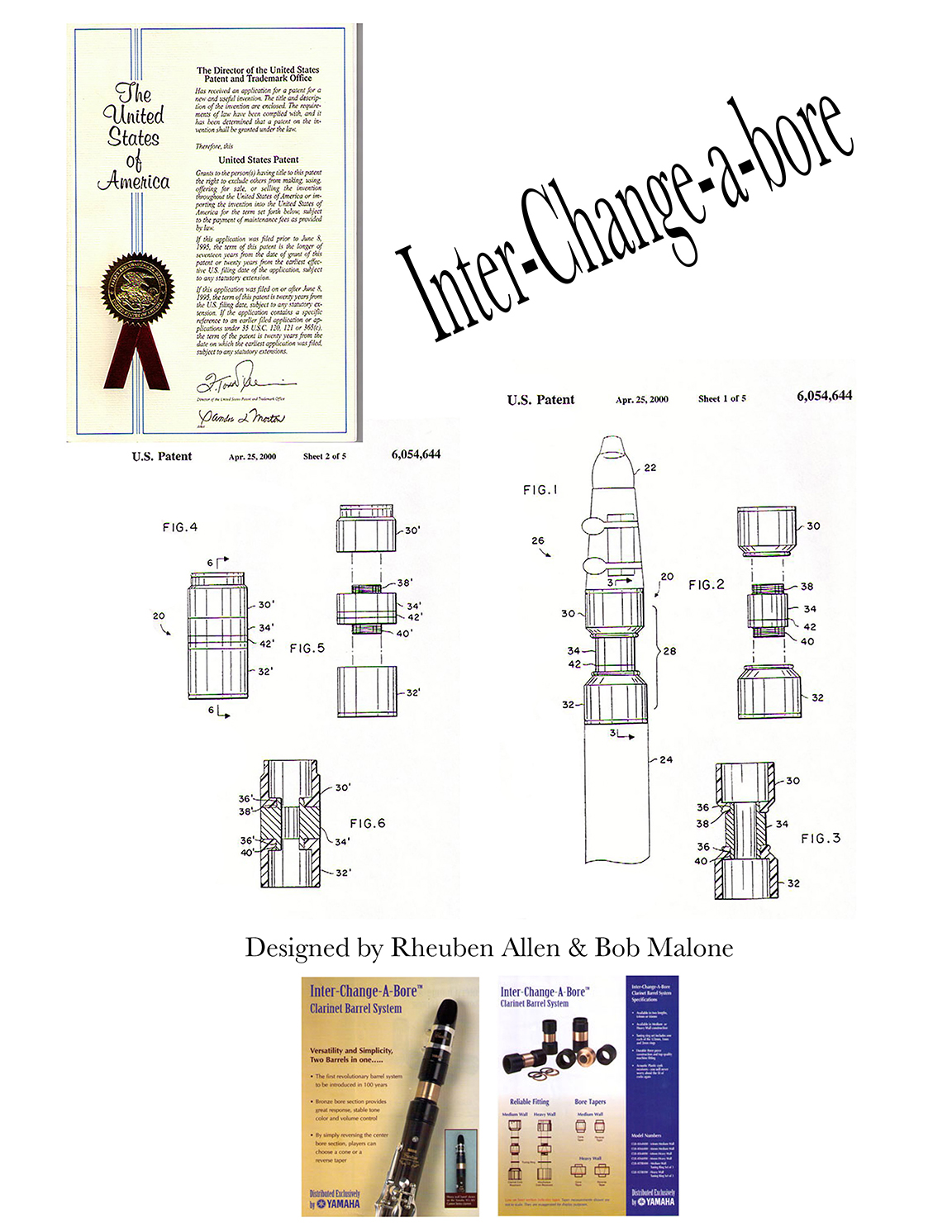 Inter-change-a-bore Clarinet Barrels Patent